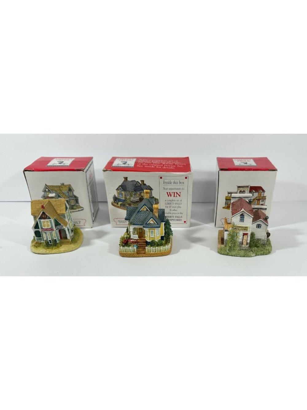 Liberty Falls Miniature Village Set Bergmans Clock Shop Handy Andy Mallory’s Hou